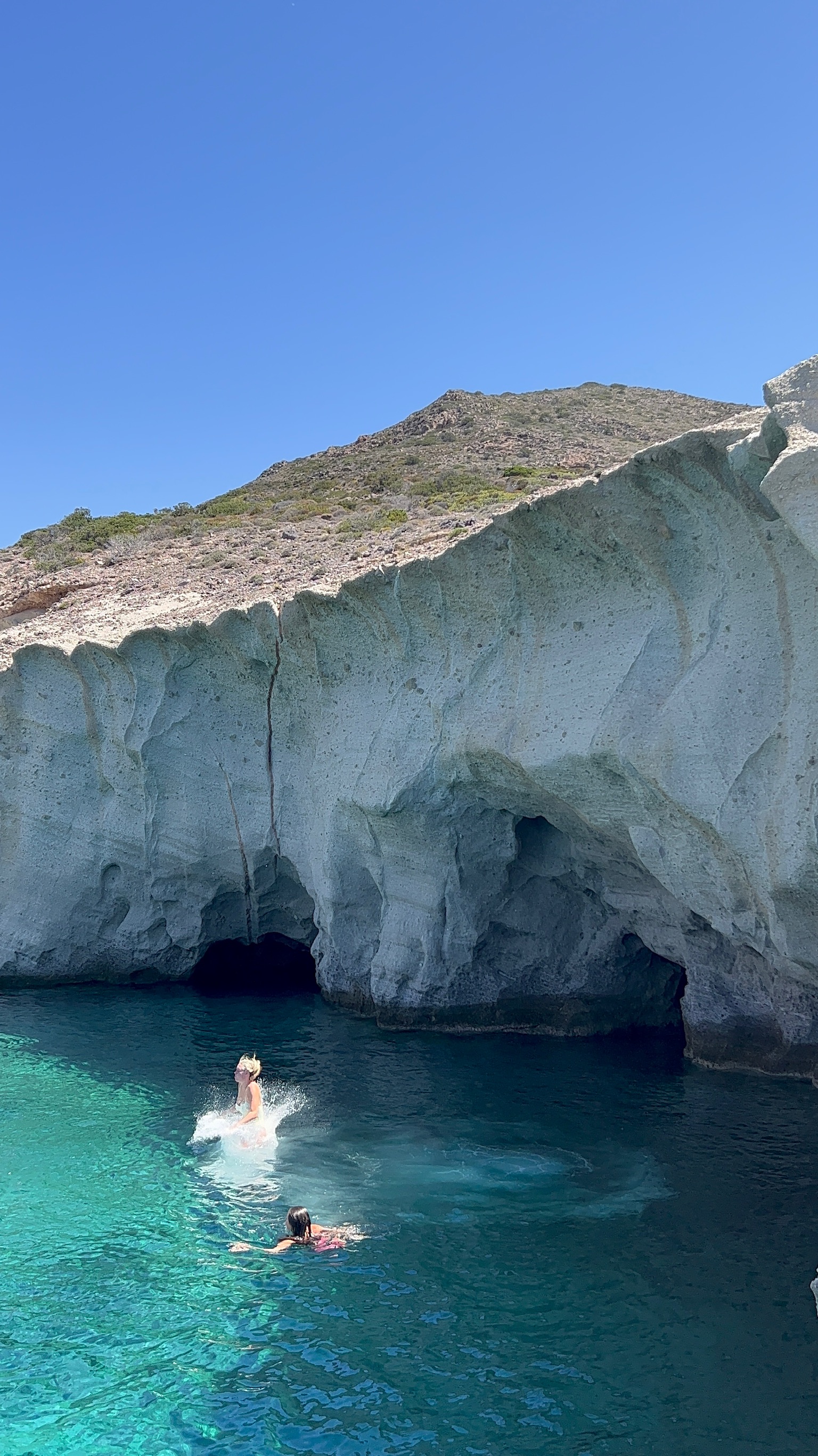 Cliff jumping in Greece